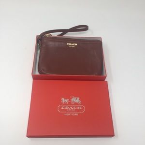 Coach Cognac Small Wristlet Sz Small